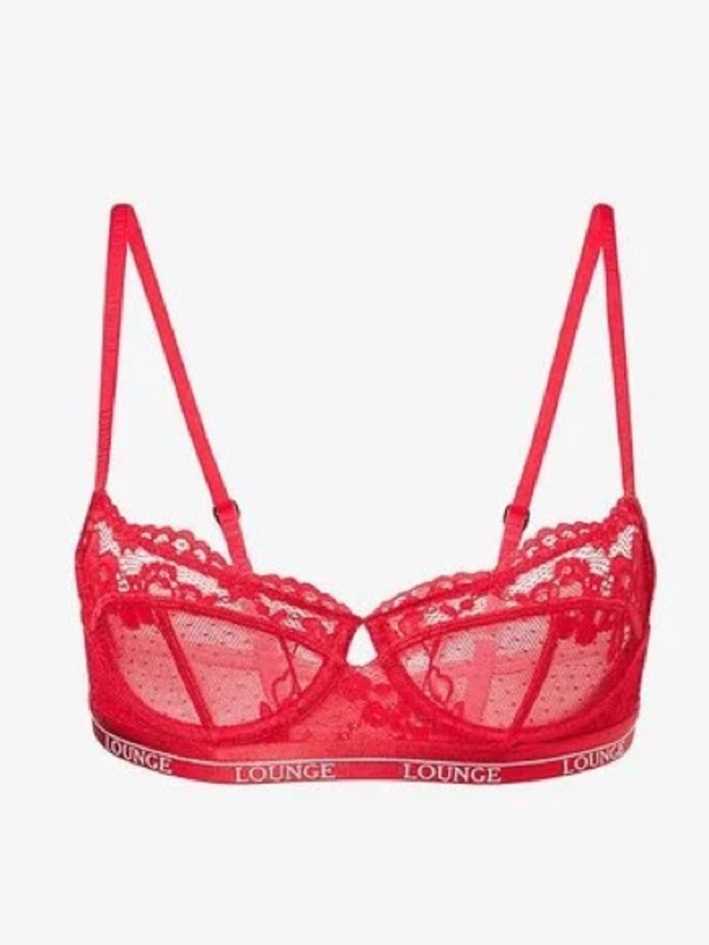 Lounge Underwear Blossom Balcony Red Lace Bralette